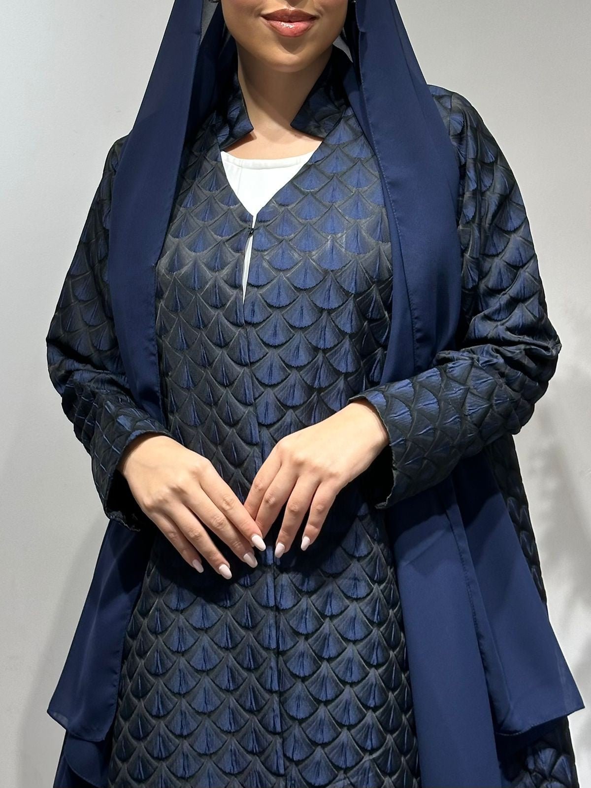 C 1649 Night Blue Abaya