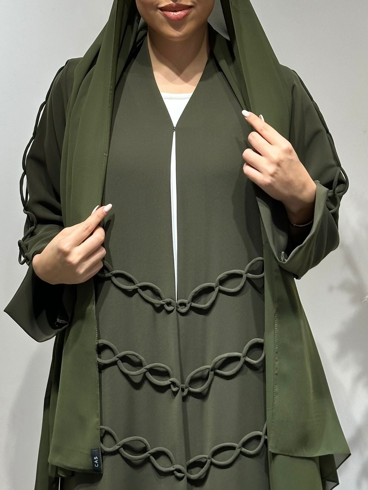 C 1652 Moss Green Abaya