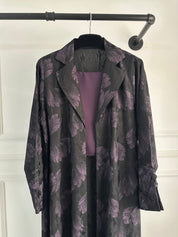 C 1657 Purple Printed Abaya