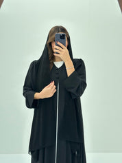 C 1663 Black Beaded Abaya