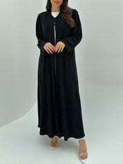 C 1663 Black Beaded Abaya