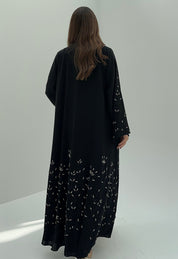 C 1669 Black Beaded Abaya
