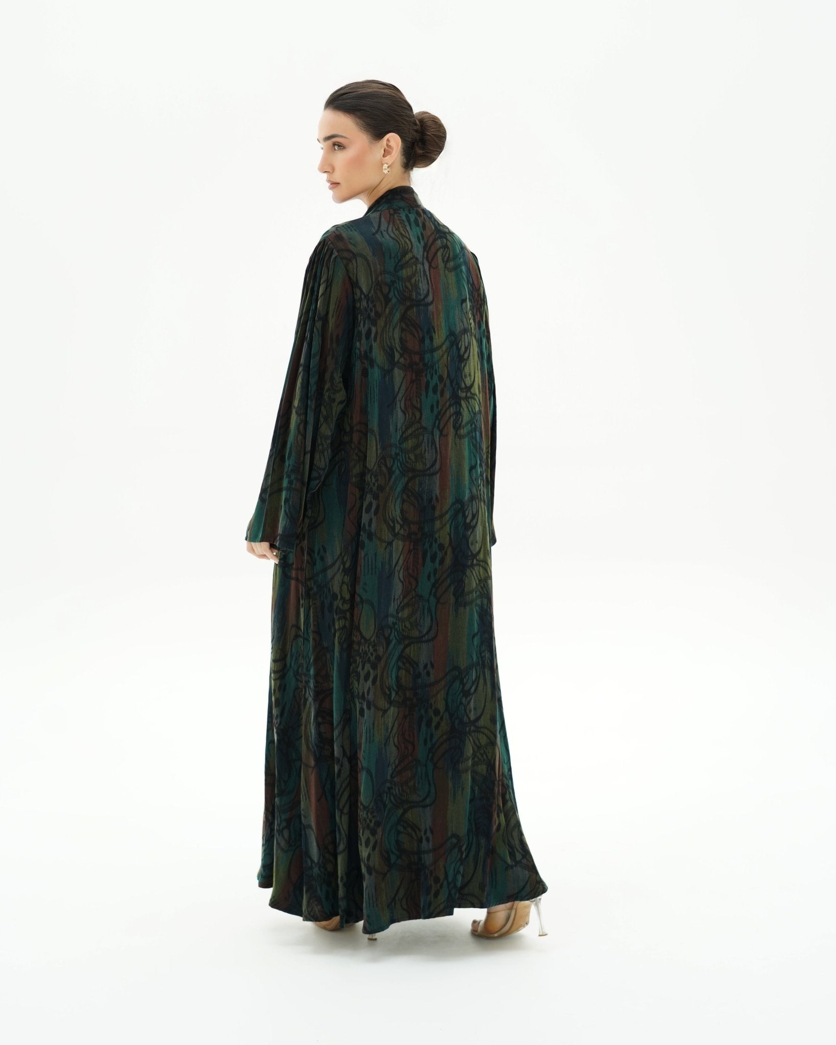 C 1698 Premium Army Green Abaya