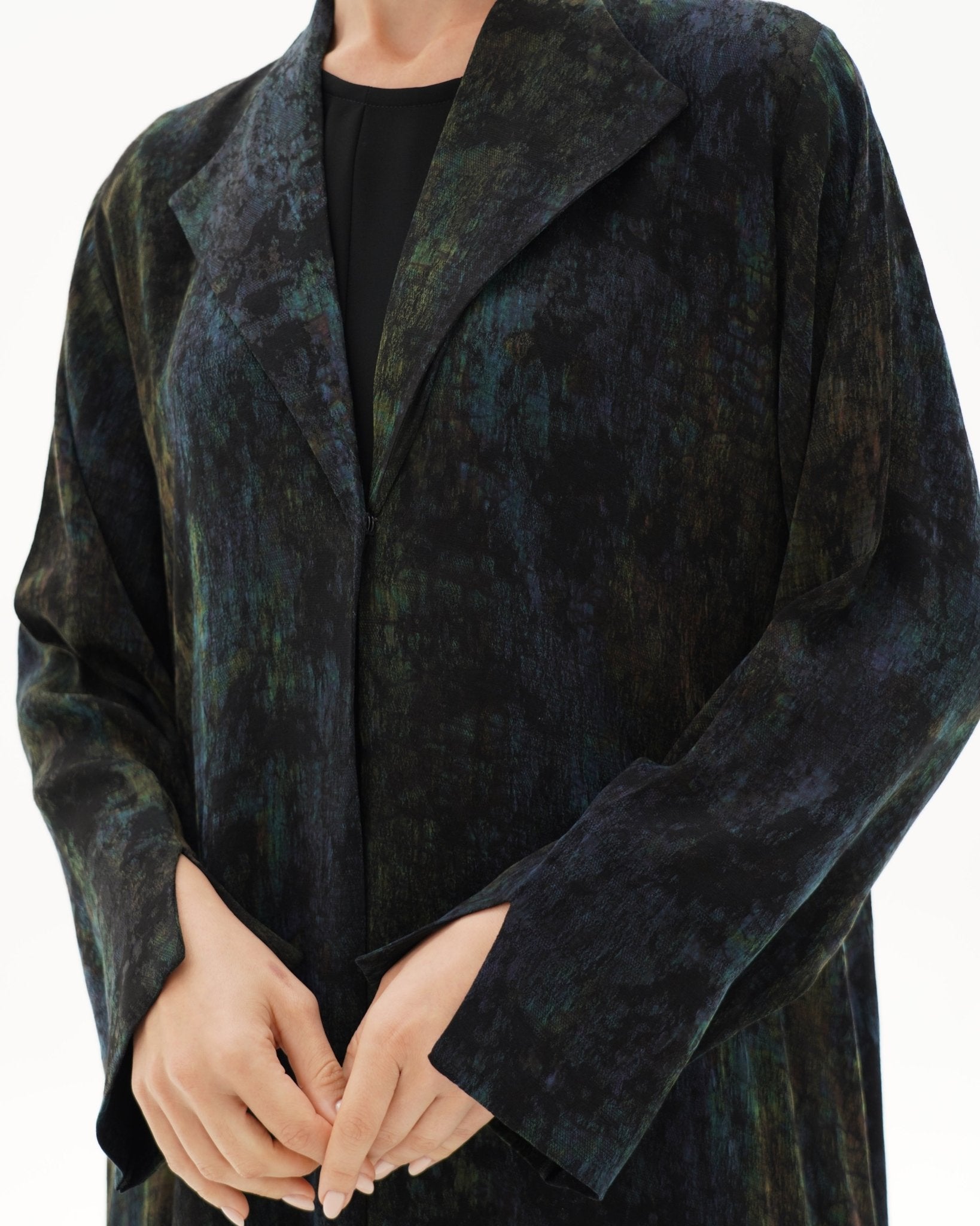 C 1699 Premium Dark Olive Abaya