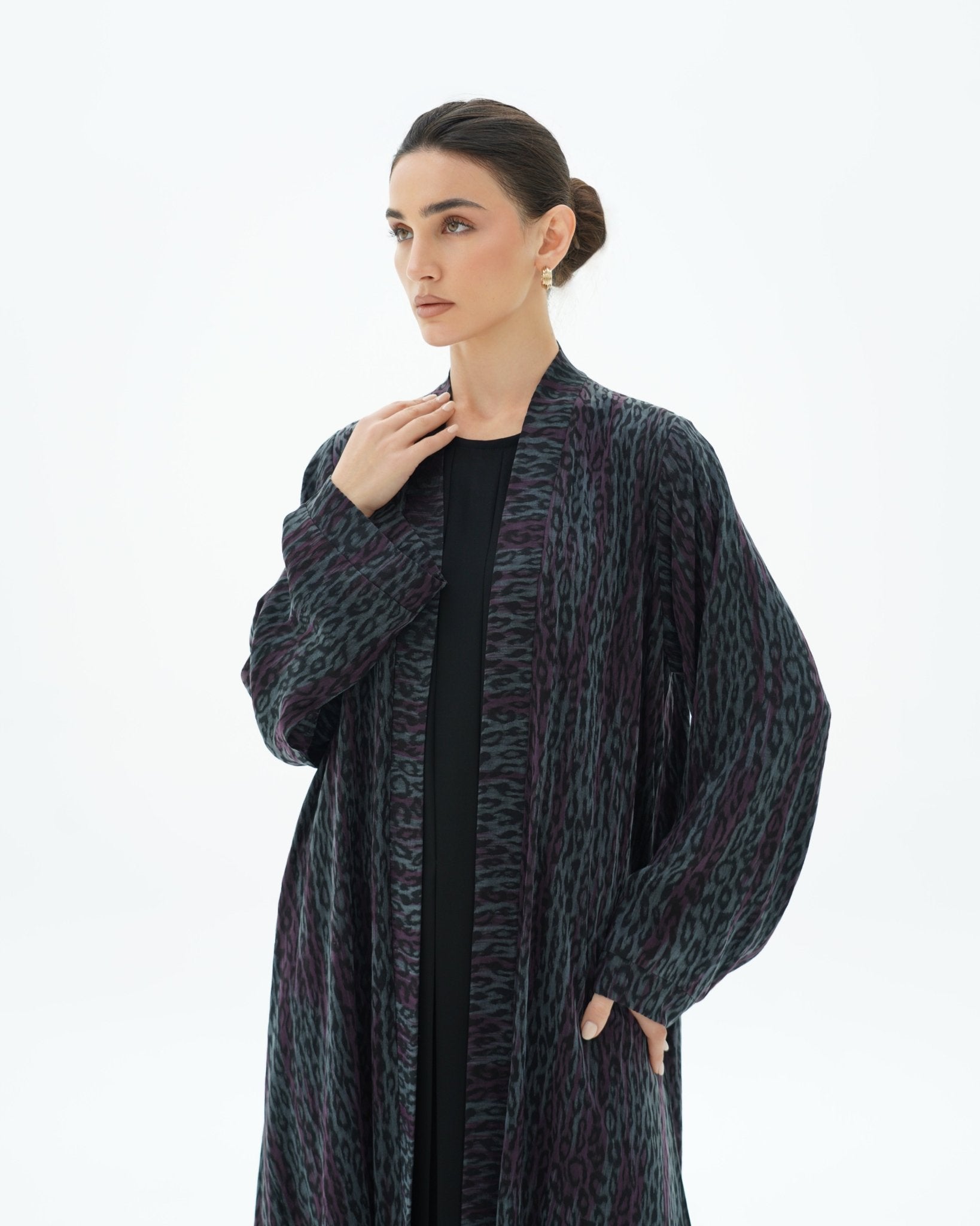 C 1700 Premium Ash Grey Abaya