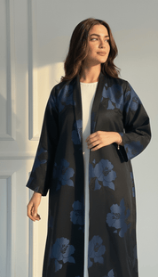 C 1721 - 02 Dark Blue Floral Abaya
