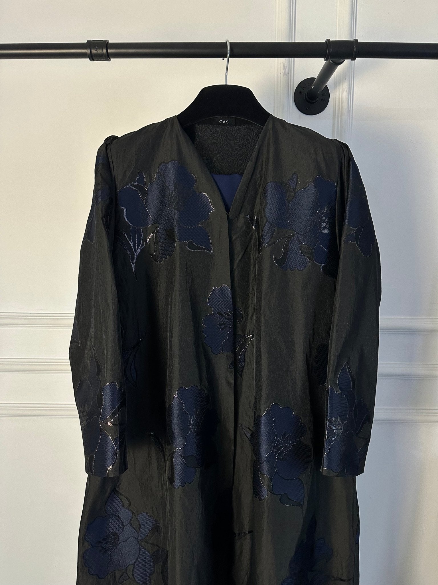 C 1721 - 02 Dark Blue Floral Abaya