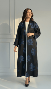 C 1721 - 02 Dark Blue Floral Abaya