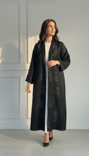 C 1721 - 03 Black Floral Abaya