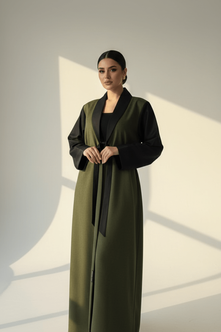 C 1757 Dark Olive Abaya
