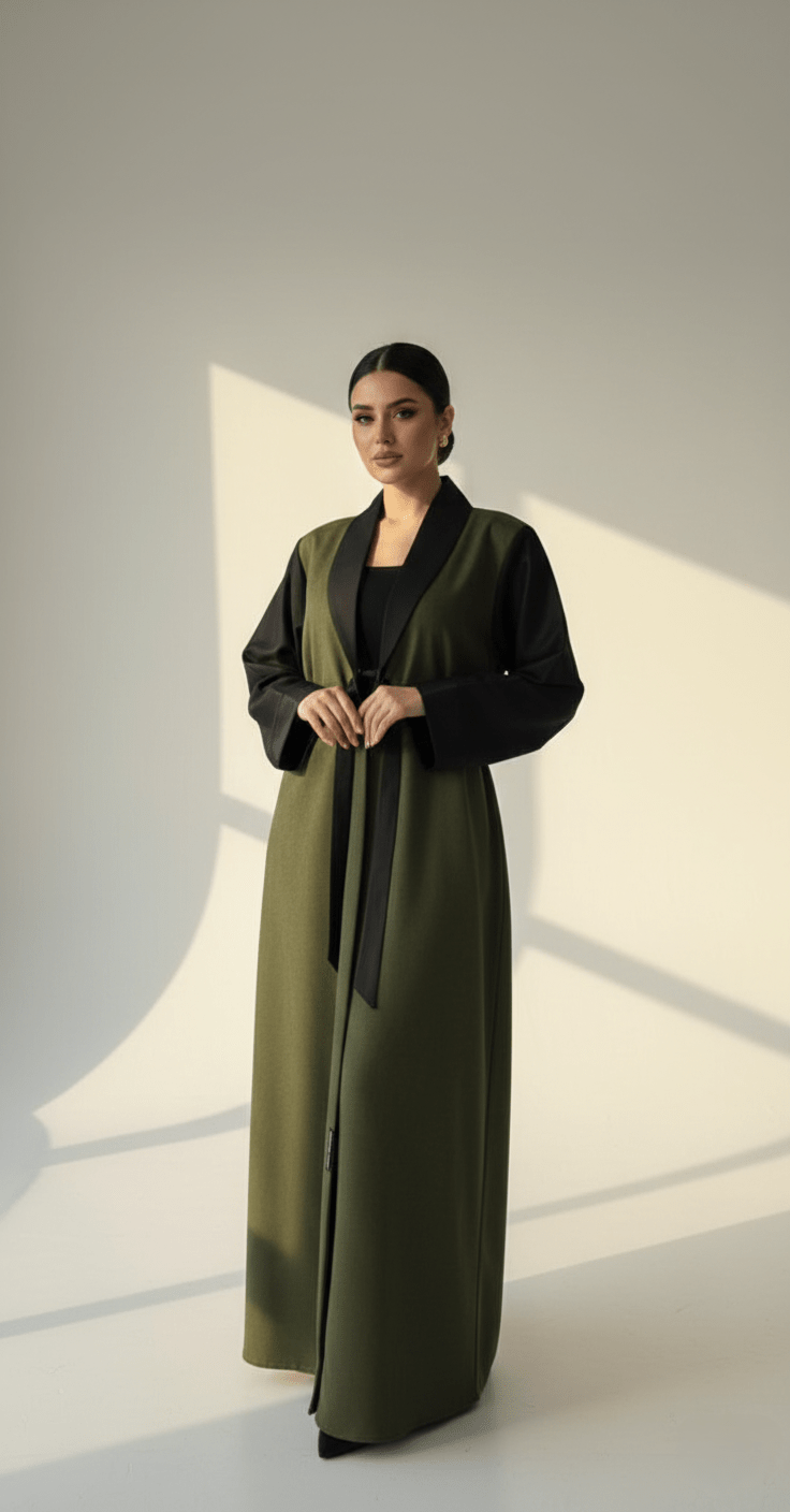 C 1757 Dark Olive Abaya