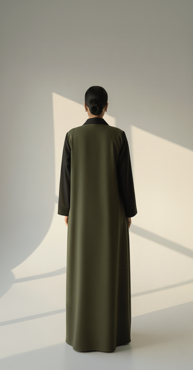 C 1757 Dark Olive Abaya