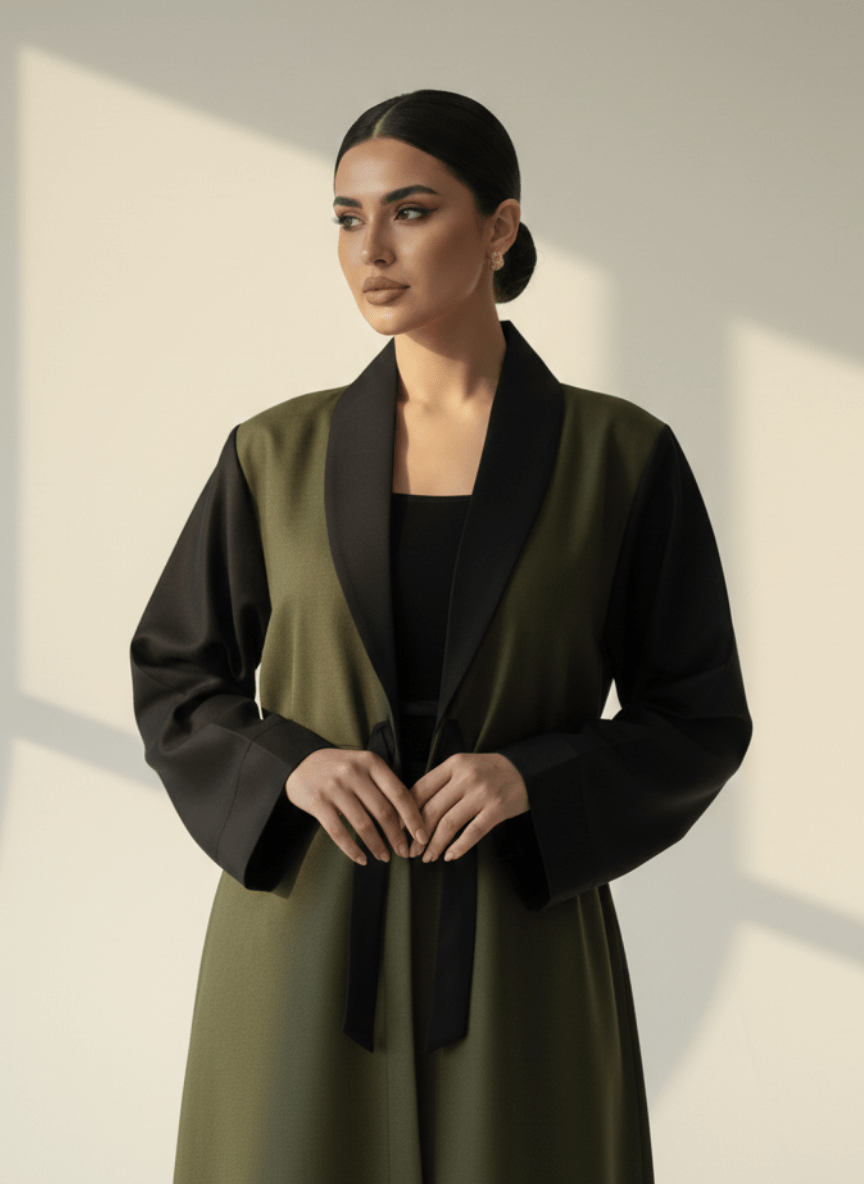 C 1757 Dark Olive Abaya