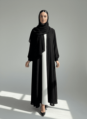 C 1762 Black Work Abaya