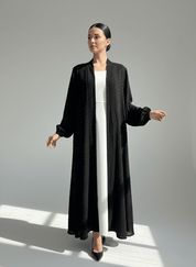 C 1762 Black Work Abaya