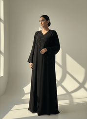C 1764 Black Beaded Abaya