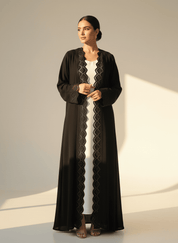 C 1765 Black Lace Abaya