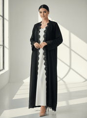 C 1768 Black Lace Abaya
