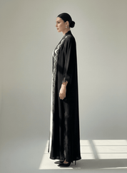 C 1769 Black Lace Abaya