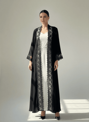 C 1769 Black Lace Abaya