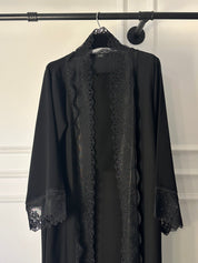 C 1769 Black Lace Abaya