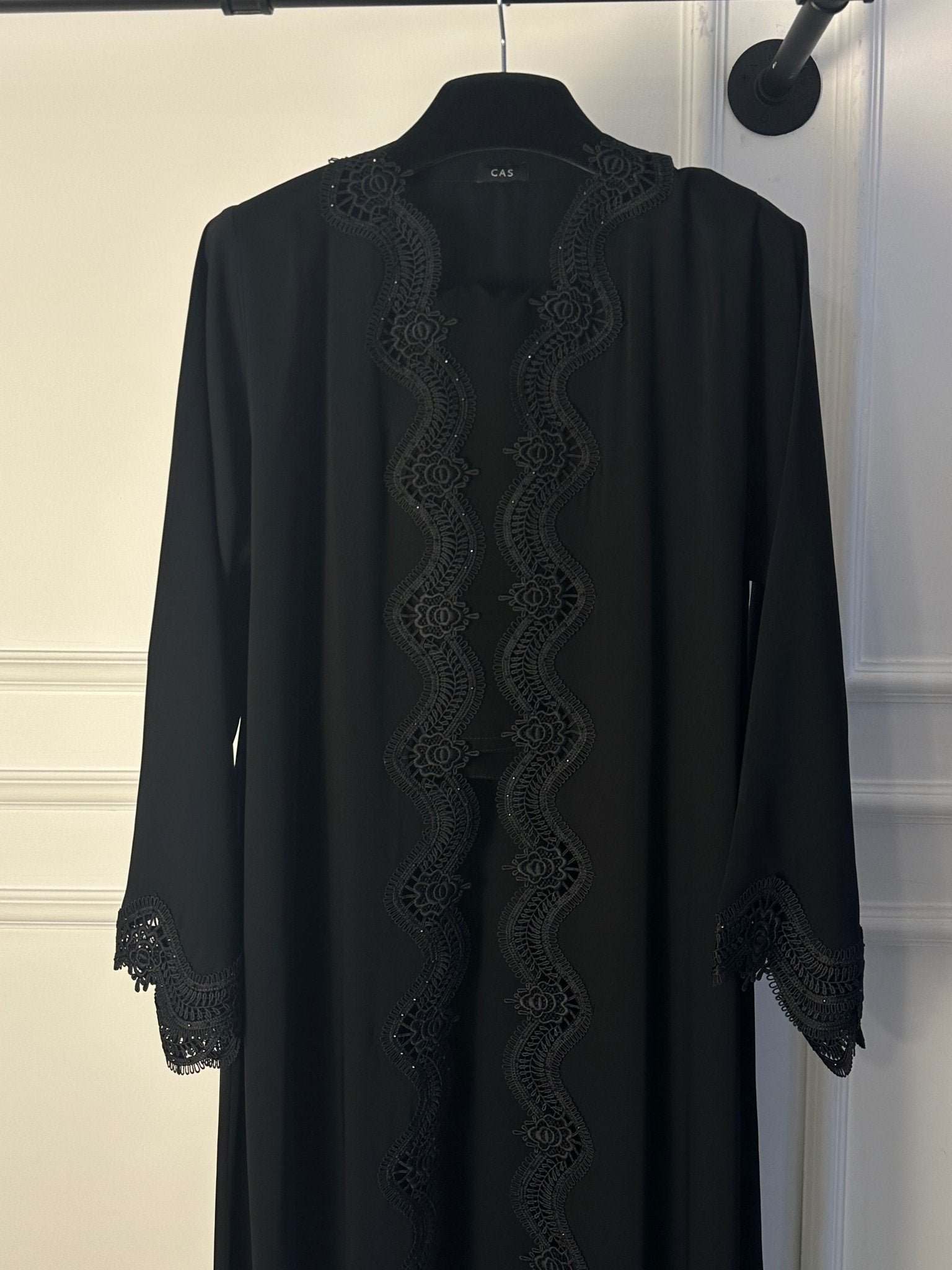 C 1772 Black Lace Abaya