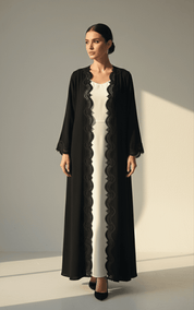 C 1772 Black Lace Abaya