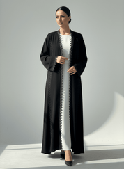 C 1777 Black Lace Abaya