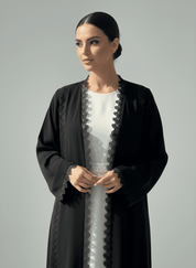 C 1777 Black Lace Abaya