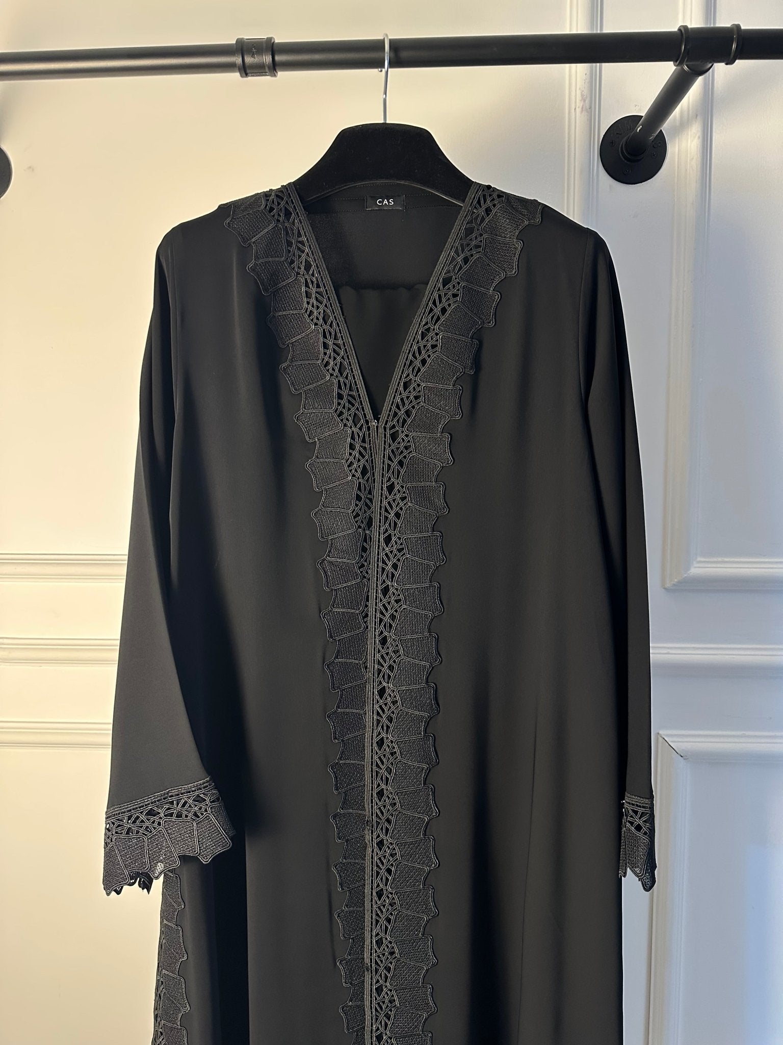 C 1779 Black Lace Abaya