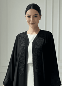 C 1779 Black Lace Abaya - XS / 50