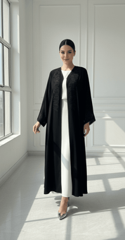 C 1779 Black Lace Abaya