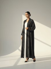 C 1781 - 02 Grey Printed Abaya