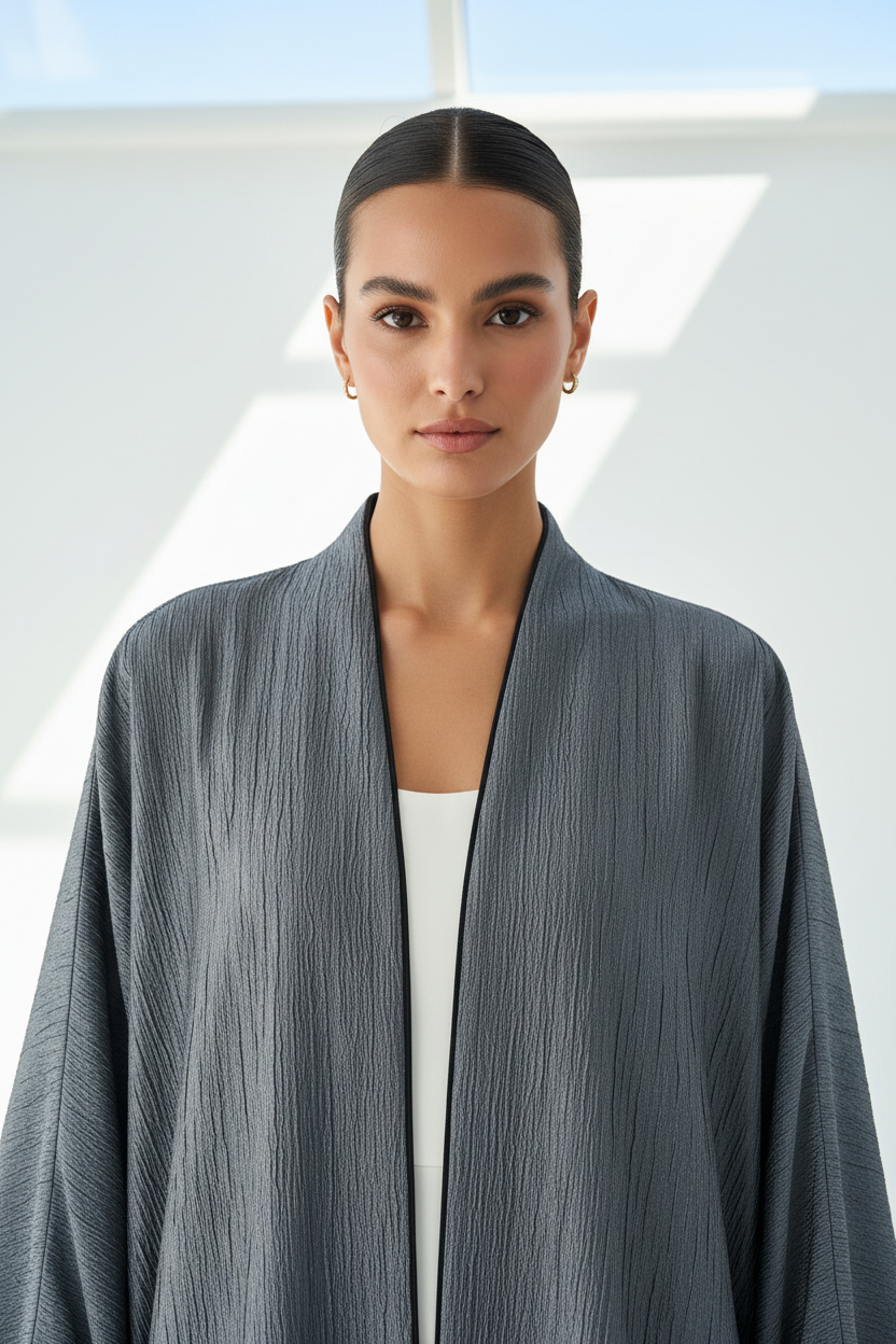 C 1898-01 Silver Metallic Abaya