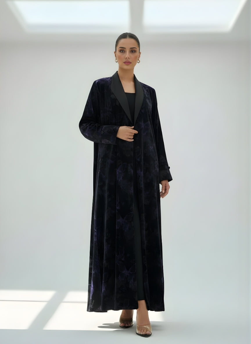C 1899-02 Purple Butterfly Abaya