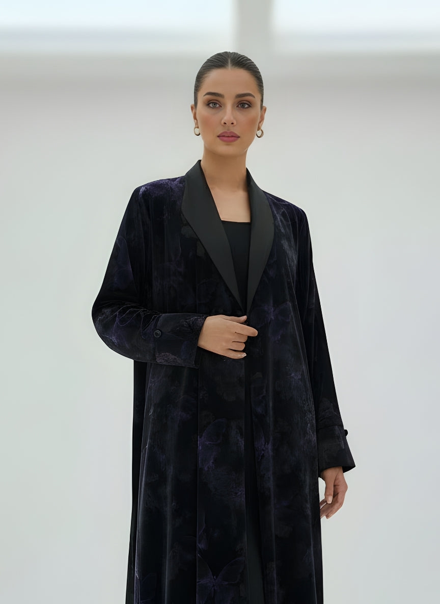 C 1899-02 Purple Butterfly Abaya