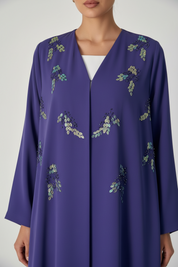 C 1905 Violet Beaded Abaya