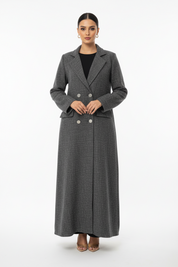 C 1907 Grey Tweed Abaya