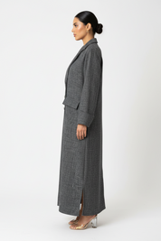 C 1907 Grey Tweed Abaya