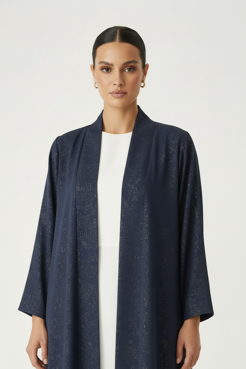C 1911-03 Navy Blue Abaya