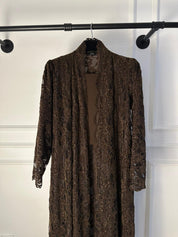 C 1912-01 Brown Dantel Abaya