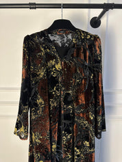 C 1913-02 Dark Bronze Gold Dantel Abaya