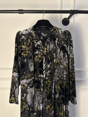 C 1913 Silver Gold Dantel Abaya