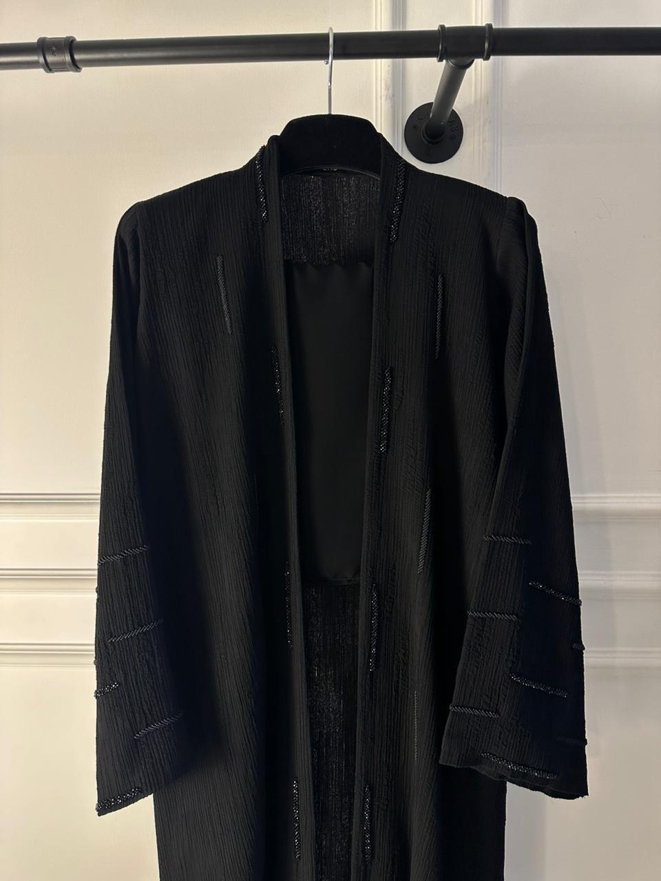 C 1915 Black Beaded Abaya