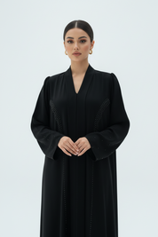 C 1918 Black Beaded Abaya