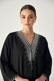 C 1919 Black Beaded Abaya