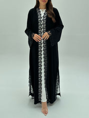 C 1932 Black Butterfly Lace Abaya