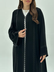 C 1933 Black Crystal Lace Abaya