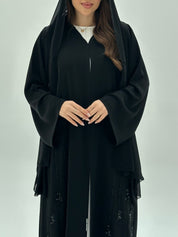 C 1938 Black Beaded Abaya