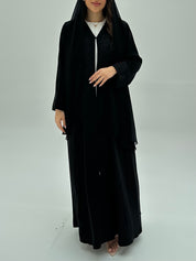 C 1939 Black Floral Beaded Abaya